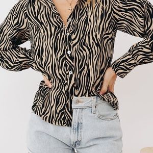 NWTS Verge Girl/Vrg Grl Zebra print SHIRT